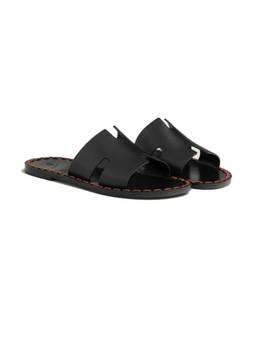 ITALIAN SHOES COMPANY - Haven Punti H Style Slip On Black Sandals