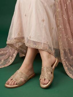 JODYHUB - Women Gold Flats