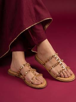 JODYHUB - Women Gold Flats