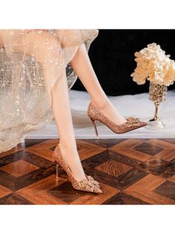 OZZARO - Women Malika Rose Gold Stiletto Heels