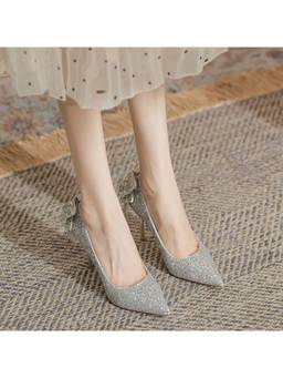 OZZARO - Women Anmol Silver Stiletto Heels