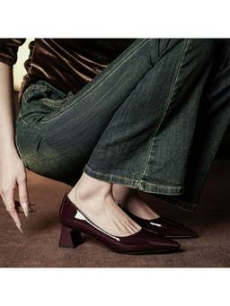 OZZARO - Women Wine Malkin Block Heels
