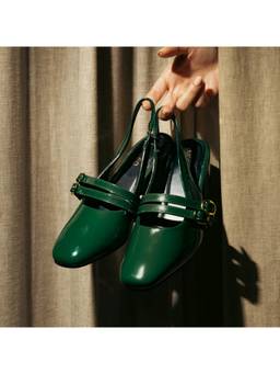 Megleo - Women Trixie - Deep Green Block Heels
