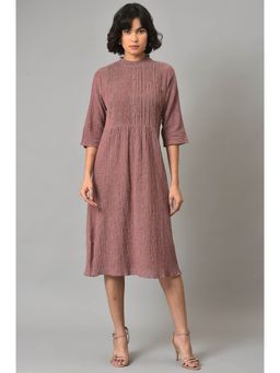 W - Pink Solid Dress