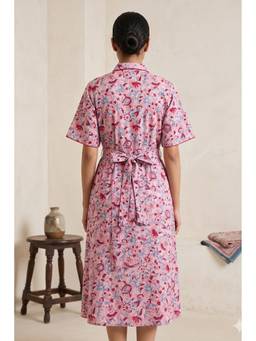 NAVYAS FASHION - Pink Floral Knee Length Dress