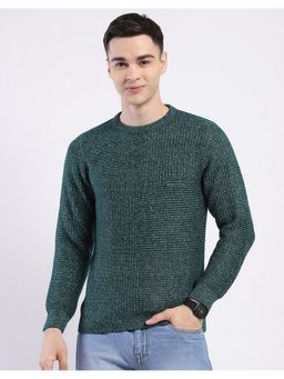 Monte Carlo - Green Men Round Neck Full Sleeve Pullover Sweater