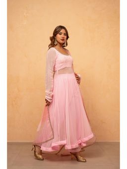 DEASHA INDIA - Reyavi Pink Anarkali Kurta with Pant and Dupatta