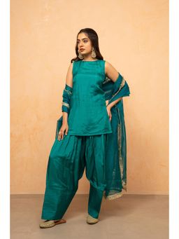 DEASHA INDIA - Roshi Teal Farshi Kurti with Salwar and Dupatta