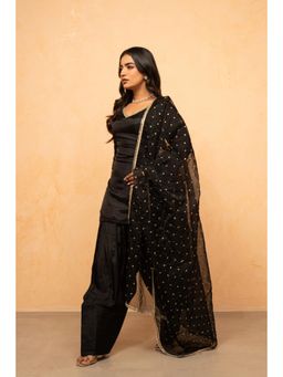 DEASHA INDIA - Sidra Black Farshi Kurti with Salwar and Dupatta