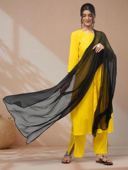 LABEL MAE - Sunshine Yellow Kurta with Pant and Dupatta