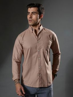 Espanshe - Classy Peach Cotton Formal Shirt