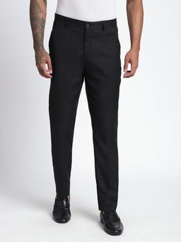 R&B - Black Solid Regular Pant