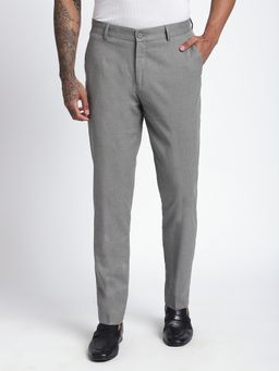 R&B - Grey Solid Regular Pant