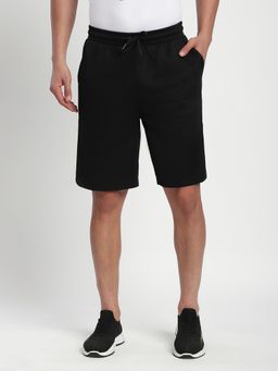 R&B - Black Solid Relaxed Shorts