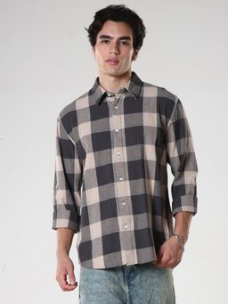 Espanshe - Ambar Black Cotton Casual Shirt