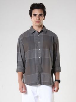 Espanshe - Axel Grey Cotton Casual Shirt