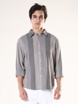Espanshe - Ambuel Grey Cotton Casual Shirt
