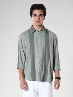 Espanshe - Ambuel Green Cotton Casual Shirt