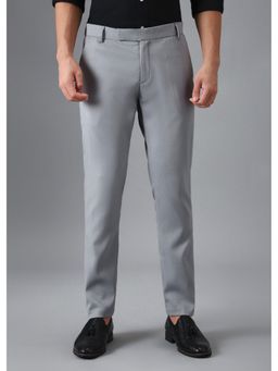 Banana Club - Ash Grey Blended Linen Formal Pant