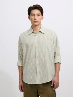 Espanshe - Cullen Green Cotton Casual Shirt