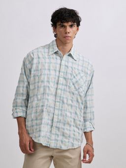 Espanshe - Pulse Tee Green Cotton Blend Casual Shirt