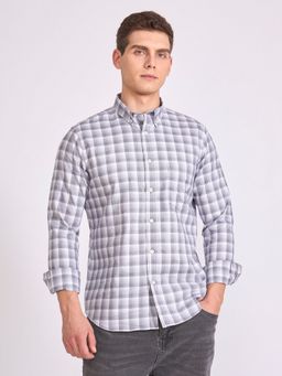 Espanshe - Quint Grey Cotton Casual Shirt