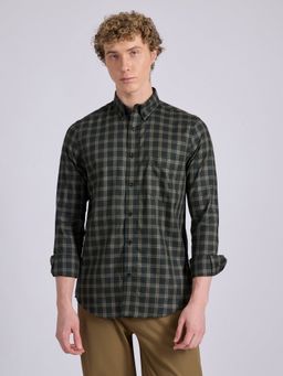 Espanshe - Quint Green Cotton Casual Shirt