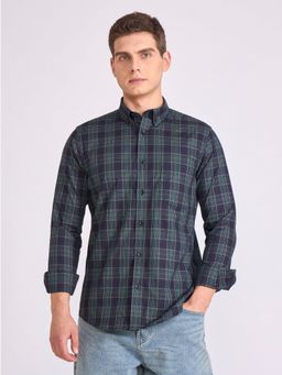 Espanshe - Quint Green Cotton Casual Shirt