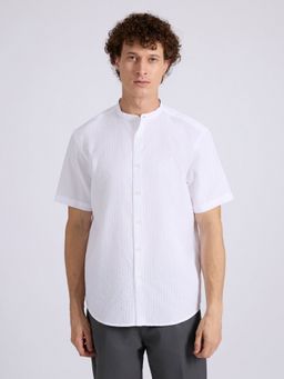 Espanshe - Zabriel White Cotton Casual Shirt