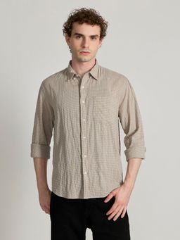 Espanshe - Dashiell Beige Cotton Casual Shirt