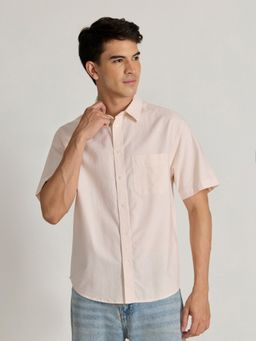 Espanshe - Oran Peach Cotton Casual Shirt