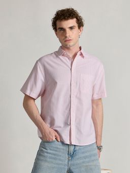 Espanshe - Oran Pink Cotton Casual Shirt