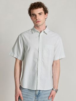 Espanshe - Oran Green Cotton Casual Shirt