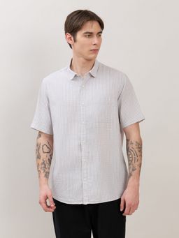 Espanshe - Zenamo White Cotton Casual Shirt