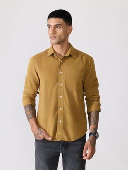 Espanshe - Kokamo Yellow Cotton Casual Shirt