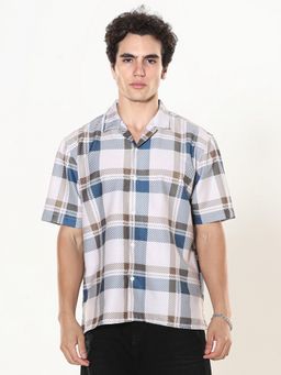 Espanshe - Kerenza Blue Lycra Casual Shirt