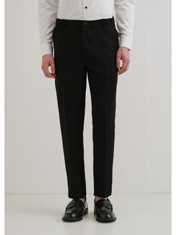 Banana Club - Black Polyester Blend Slim Fit Pant