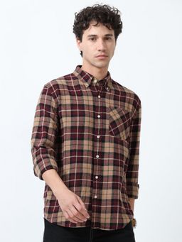 Espanshe - Clio Brown Cotton Casual Shirt