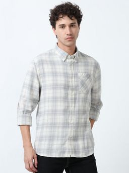 Espanshe - Clio Grey Cotton Casual Shirt