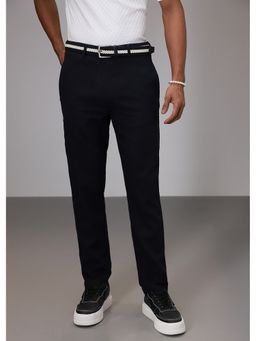 Banana Club - Navy Blue Regular Fit Linen Pant