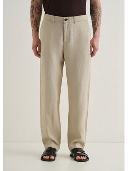 Banana Club - Mocha Beige Linen Pant