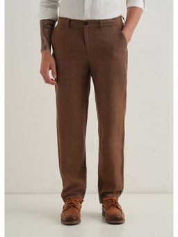 Banana Club - Chestnut Brown Linen Pant
