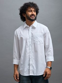 Espanshe - Eluded White Cotton Formal Shirt