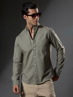 Espanshe - Classy Green Cotton Formal Shirt