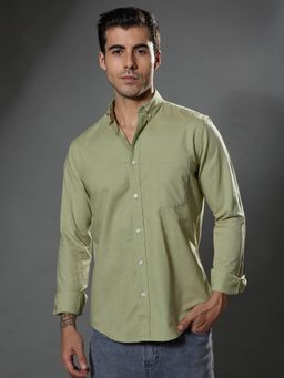 Espanshe - Classy Green Cotton Formal Shirt