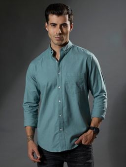 Espanshe - Classy Green Cotton Formal Shirt