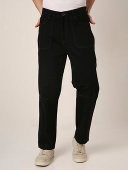 BLNK - Black Straight Fit Utility Pocket Pant