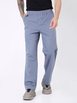 BLNK - Solid Blue Cotton Pant