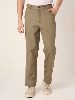 BLNK - Olive Classic Straight Fit Cotton Pant