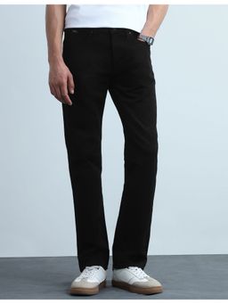 Flying Machine - Black Freddie Slim Straight Fit Mid Rise Jeans